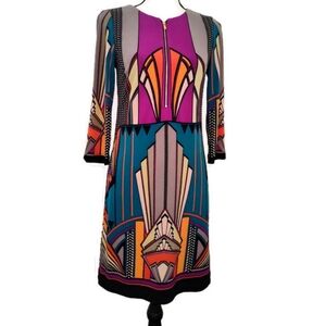 Etcetera Art Nouveau Print 1920's Dress Lined